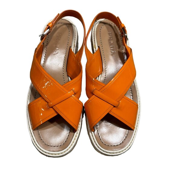 PRADA SANDALS EU SIZE 39.5 LEATHER - Picture 1 of 5